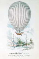 Aufstieg des großen Montgolfier-Ballons, 1838